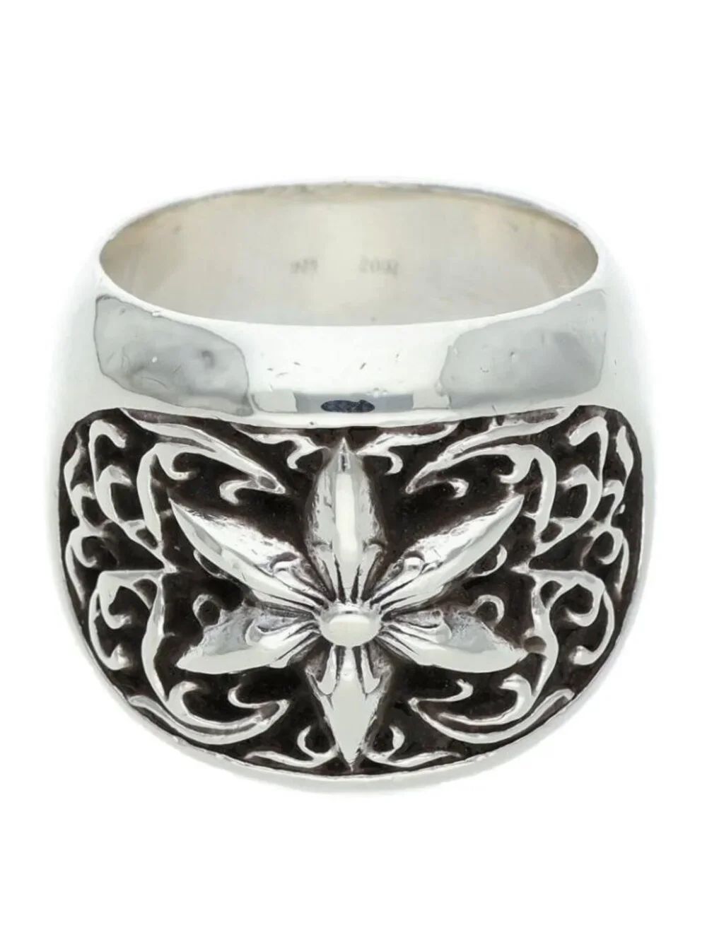 Chrome Hearts Clssc Oval Star Classic Silver Ring